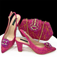 Sandalias De Fiesta Verdes Con Zapatos De Tacón Alto Y Bolso De Venus Chan Estilo INS Punta Redonda Brillante Elegantes Para Mujer - details 19