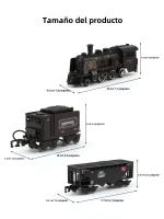 Juguete De Tren De Acero Con Humo Y Luz Locomotora De Vapor Para Adulto Y Niña De 6 a 12 Años Sin Batería Certificado CE - details 2