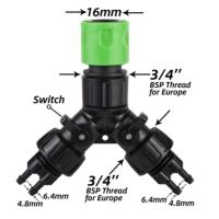 Adaptador De Grifo Para Riega Drip 4-Maneras Para Jardín 1/4'' Sistema De Riego Automático Kit De Riego Para Bonsái Maceta Plantas Estufa - details 1