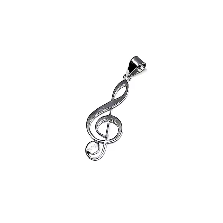 Inmaculada Romero - Colgante Plata Ley 925m Clave Sol 45mm Unisex Calado - 1