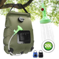Bolsa De Ducha Solar 20L Alta Capacidad Plegable Para Acampar Caminar Escalar Banda Con Cabeza De Ducha Para Exteriores - details 0