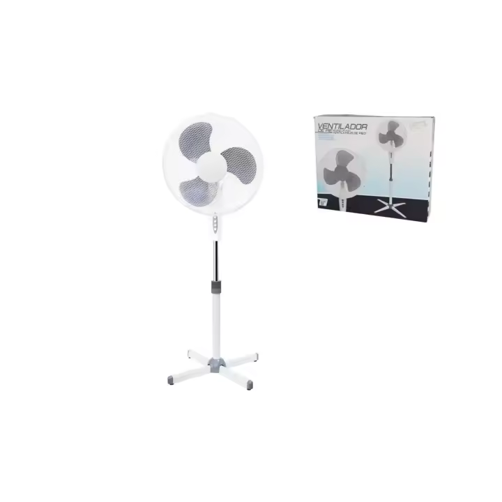 Ventilador De Pie 40cm 45W Plástico COLOR  BLANCO Y GRIS - 1