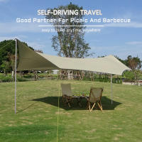 Carpa Grande De Camping 5.1x5.1m Impermeable Octagonal Mariposa Para Exterior Sombrilla Tienda De Sombra Playa Tourista Canopy - details 7