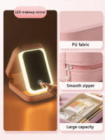 Bolsa De Maquillaje LED Con Espejo Para Mujeres Caja De Cosméticos Portátil Pequeña Con Luz Para Labiales Y Cepillos - details 6