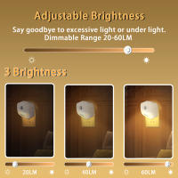 Lámpara Nocturna LED Con Sensor De Movimiento PIR Enchufe Europeo Y Estadounidense 110V 220V Baterías AAA Para Dormitorio Baño Pasillo Armario - details 1