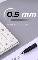 M&G Bolígrafo De Gel 0.5 Mm Recargable Negro De Calidad Alta Para Estudiantes Y Oficina Barra Blanca Fácil De Usar - details 2