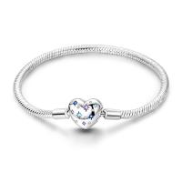 Pulsera De Plata 925 Para Mujer Con Cierre Original Y Cadena De Serpiente Adecuada Para Colgar Charm Brillo Zirconia Pulsera Clásica Para Fiestas - details 11