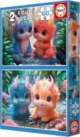 Educa Puzzle 100 x2 Monstruos Adorables Medidas: 40 x 28 cm cada uno  Educa 20224 - details 2