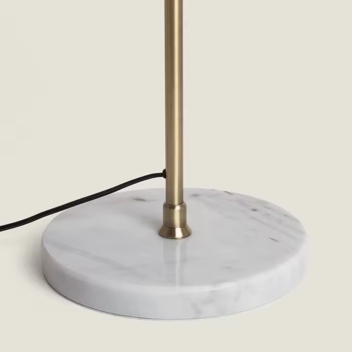 LEDKIA LIGHTING - Lámpara de Pie Dafne | Metal y Mármol | Diseño Contemporáneo | Para Salón, Dormitorio | Altura 161 cm, Blanco, Mármol - 1