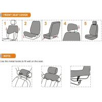 Funda De Asiento Universal Para Coche Poliéster Protección Para Asientos Delanteros Y Traseros Seguro Para Camión Van SUV Accesorio De Protección Para Asientos - details 5