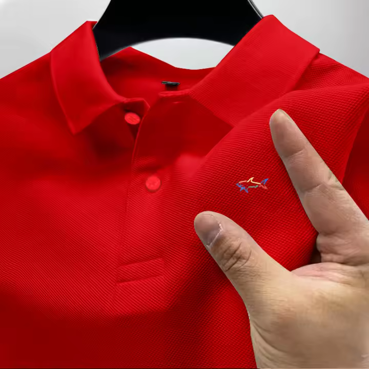 Camisa Polo Casual Para Hombre Verano 2024 De Alta Calidad Transpirable Manga Corto Secado Rápida Estilo Slim Color sólido - 1
