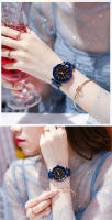 Reloj Para Mujer Estilo De Cielo Estrellado Con Hebilla De Magnetismo Y Cinturón De Malla Diamante Reloj De Cuarzo Casual Para Mujer - details 3