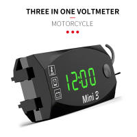 Medidor De Voltaje Digital Para Motocicleta 6V-30V 3 En 1 Reloj Y Termómetro Tester De Batería Medidor De Tiempo - details 0