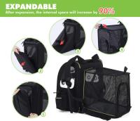 Bolsa de transporte de cachorro de gato Mochila de perro de animal pequeño con colchón de felpa extraíble, malla transpirable, espacioso, plegable, para tren/coche/restaurante/viaje en avión - details 0