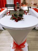 Mantel Redondo De Spandex Elástico Para Mesa De Coctel Cubierta De Bar Hotel Fiesta Boda Decoración 1PC Universal Para Uso Doméstico Y Exterior - details 3