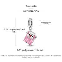 Encanto De Plata De 925 Para Pulsera Con Barco De Paseo Y Corazón Joyería Fina Para DIY Regalo Con Cuentas De Papel Y Rosas - details 145