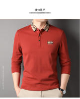 Camisa Polo De Lujo Para Hombre Con Bordado Estilo Casual Primavera Otoño Cuello Redondo Manga Larga Moda Negocios Paul - details 15