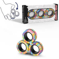 Juego De Anillos Magnéticos Para Adultos Juguete Antiestrés Spinner Magnético Regalo Great Para Adolescentes Y Niños (3PCS) - details 0