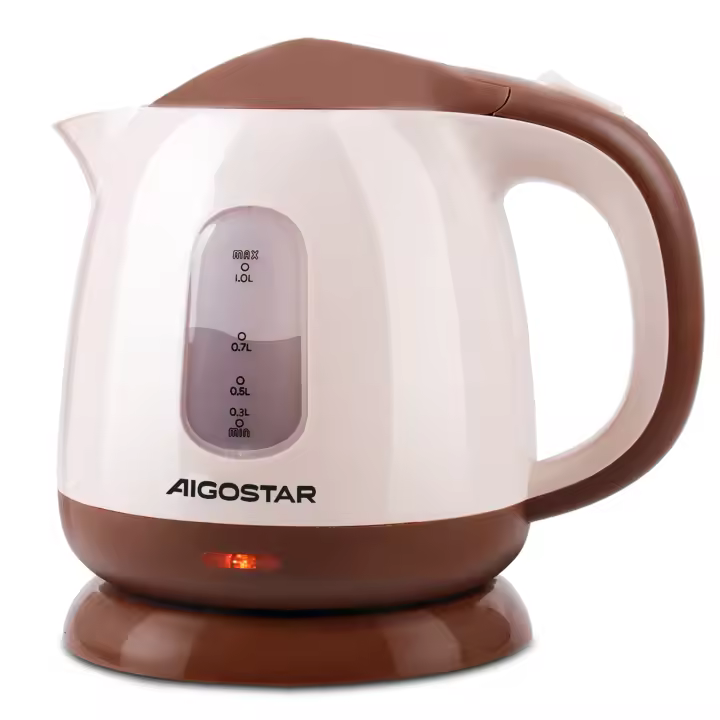AIGOSTAR Hervidor de Agua - Ultra Silencioso, Sistema de Protección Contra la Ebullición en Seco.  ( 1L, 1100W) - 1