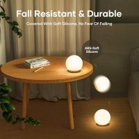 Luz nocturna LED, lámpara de mesa recargable por USB con luz cálida regulable, 7 colores, control táctil, temporizador de 0,5/1 hora para guardería, bebé, dormitorio, camping. - details 4