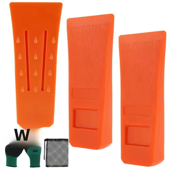 3Pcs Juego De Wedges Para Cortar Árboles En Plástico Duradero Accesorios De Seguridad Para Motosierra Con Guantes Herramientas Eficientes Para Madera - 1