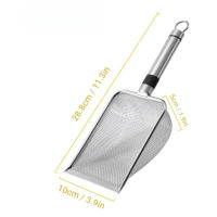 Escobilla Para Arenero De Acero Inoxidable Resistente Al Rusticidad Con Mango Ergonómico Fácil De Limpiar Ideal Para La Eliminación Rápida De Residuos - details 3
