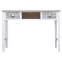 vidaXL Escritorio de madera gris 110x45x76 cm - details 3