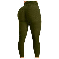 Leggings De Yoga Para Mujer Fitness Running Cintura Alta Slim Pantalones Deportivos Push up Secado Rápido Gimnasio Correr Trabajo Largo - details 3