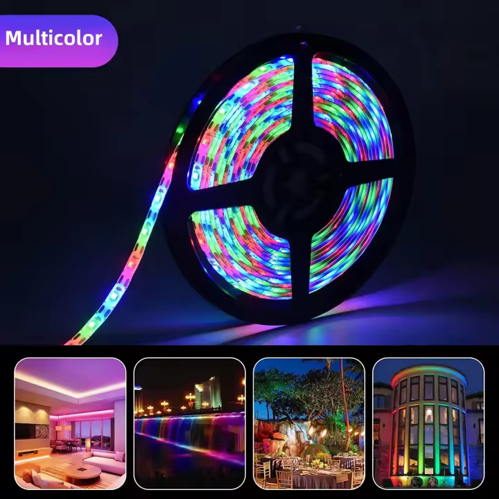 Luces LED Solares En Tira De 5M Y 10M Con Control Remoto 8 Modos De Iluminación Auto ON/Off IP67 Impermeable Para DIY En Valla Techo Escalera - 1