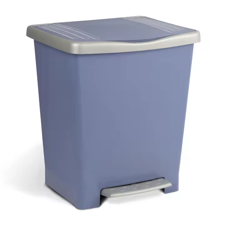 Tatay Cubo de Basura Millenium 23L Azul con Pedal y Sujeta-Bolsa - 1
