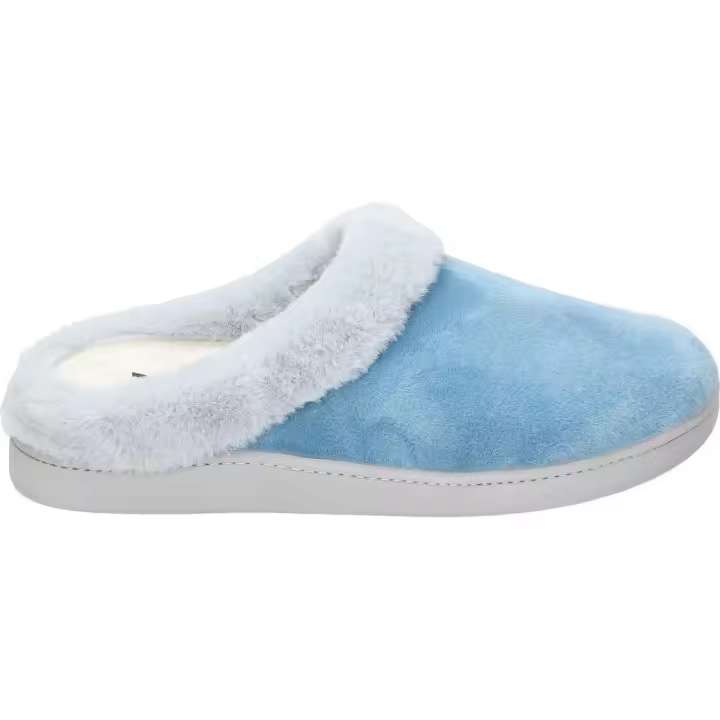 SALVI | Zapatillas de Casa Destalonadas Salvi para Mujer – Zapatillas de Casa en Color Azul y Gris – Zapatillas sin cierres – Con Borreguito – Para Invierno – Relax – Cómodas – Confort – Modelo 57X-056 - 1