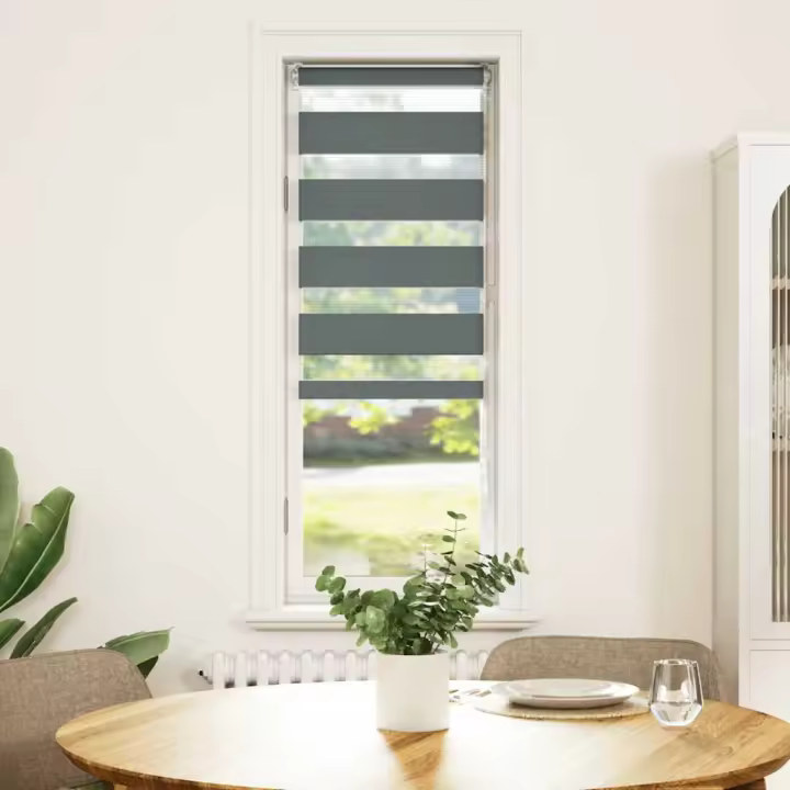Estor cebra gris oscuro 45x150cm tejido ancho 40,9 cm poliéster - 1
