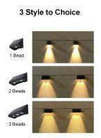 Luz Solar Para Exterior Luz De Pared Impermeable LED Iluminación Automática Noche Para Jardín Patio Balcón Moderno Estilo - details 3