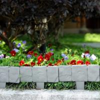 10pcs De Borde De Jardín De Plástico Fences Imitación De Piedra Panel De Valla Para Patio Barreira Exterior - details 4