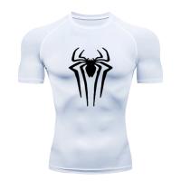 Camiseta De Deporte Para Hombre Con Estampado De Araña T-Shirt De Compresión Para Gimnasio Transpirable Y Secado Rápido Manga Corta Estilo Y2K Para Verano - details 4