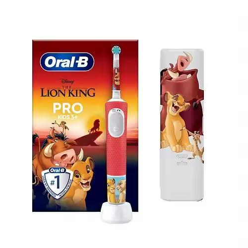 Oral-B Cepillo Recargable Vitality Pro Kids Box Rey Leon + Estuche. - 1