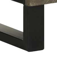 vidaXL Mueble de baño de madera maciza de mango negro 38x33x160 cm - details 4