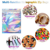 10Pcs Bolsas Reutilizables De Aleación De Holográfica Para Joyería Uñas Gel De Pintura Maquillaje Cuentas De Adornos Bolsa De Regalo - details 3
