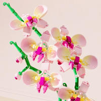 Bloques De Construcción Creativos Con Orquídeas Y Estrellas Azules Juguetes De Artesanía Para Niñas Edad Recomendada 6-12 Años Material ABS Sin Batería Producido En China - details 1