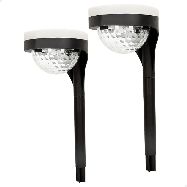Pack de 2 Balizas exteriores de focos solares led Aktive, Luz continua entre 6 y 8 horas, de 22 lumens, 11 leds, Impermeable - 1