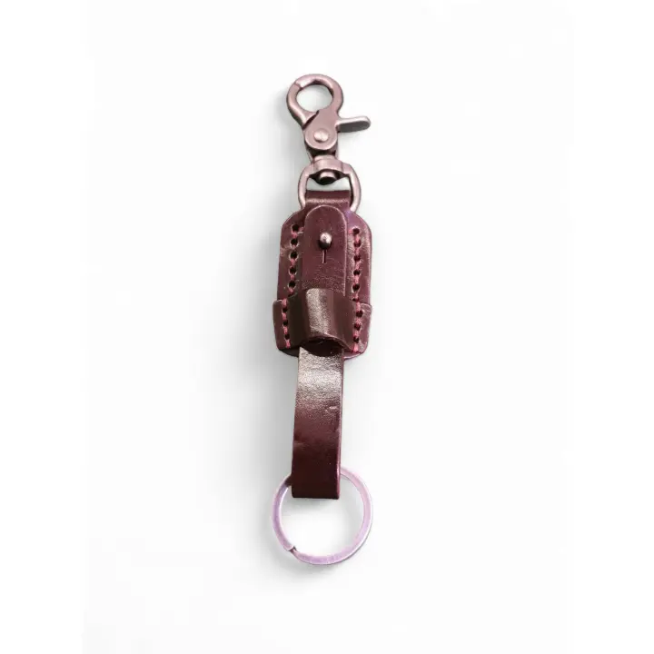Llavero de Piel de Vacuno con Mosquetón Elegante - Accesorio Práctico y Distintivo para Llaves DICACA NATURE. - 1