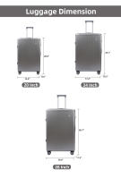 S7 STAR Juego 3pzs Maleta Rígidas, Cabina PC Resistente 4 Ruedas Giratorias 360°, Maleta PP Cerradura de Combinación Color Puro, Trolley Maleta Equipaje de Mano con 4 Ruedas Gran Capacidad - details 3