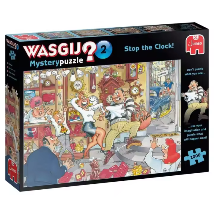 Jumbo Wasgij Mystery - Detener el Reloj #1, 1000 Piezas (81933) - 1