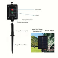 Cadenas De Luces Solar Impermeable De 9.8Ft Con 280 LED Y 8 Modos Para Jardín Camping Decoraciones Navideñas Al Aire Libre Pentagram - details 5