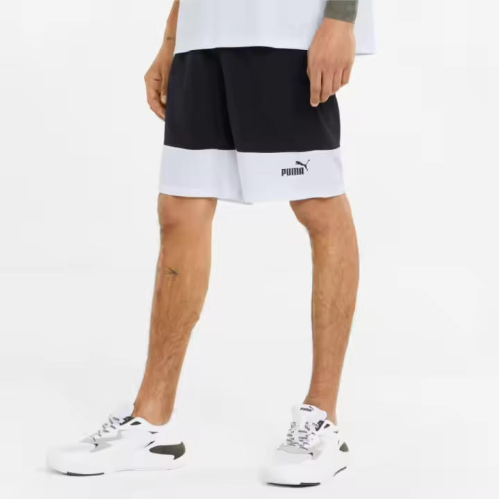 Short Puma Power Woven Colorblock Negro Blanco 848819-01 - 1