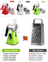 Cortador De Verduras Manual Multifuncional Rueda Rotativa Para Patatas Queso Accesorios De Cocina Ecológico Acero Inoxidable - details 1