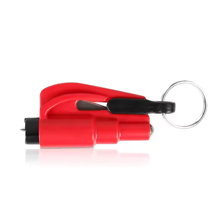 Llave De Coche Portátil Con Martillo De Seguridad Rompe Vidrio Y Corte De Cinturón De Seguridad Herramienta De Rescate Emergente Para Auto - 1