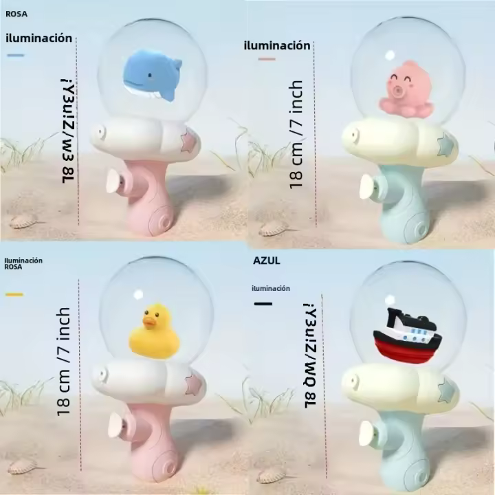 Juguete De Baño Para Bebés Con Pistola De Agua Cartoon Infantil (4 Opciones) Juguete Educativo Para Niños Sin Batería - 1