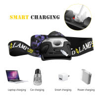 Linterna Frontal LED Recargable Con Sensor De Movimiento Corporal Y USB Para Camping Torcha Táctica Impermeable Con Lámpara De Mano - details 2