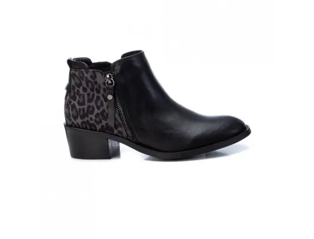 XTI 44471 Botín Leopardo | Estilo Campero | Tacón 4 Cm | Outlet Mujer - 1